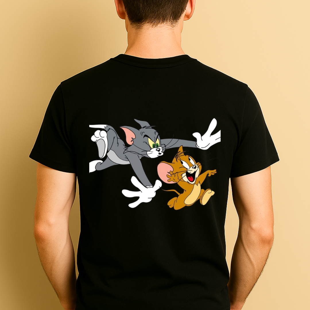 Tom and Jerry Chasing Printed T-Shirt