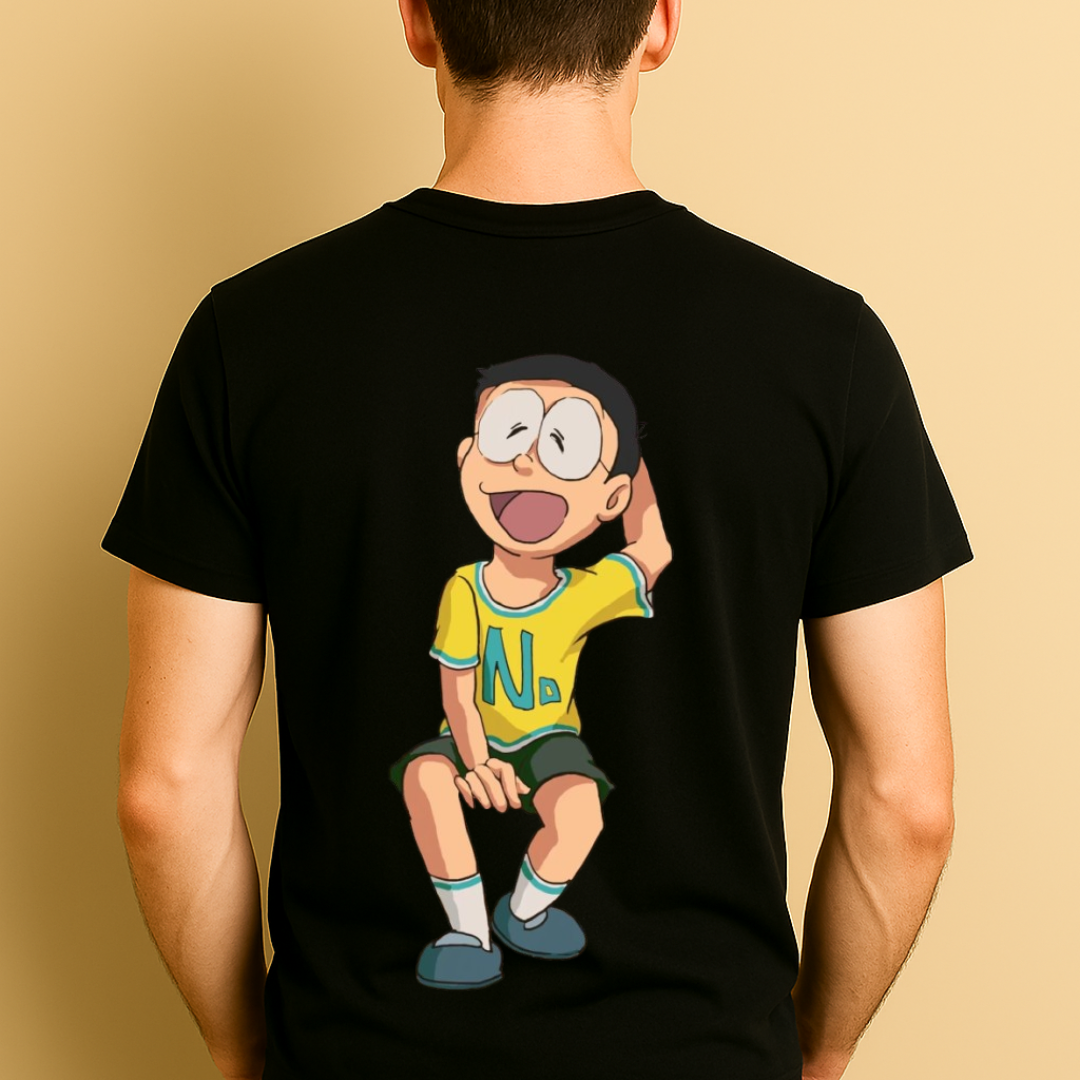 Printed Happy Nobita T-Shirt