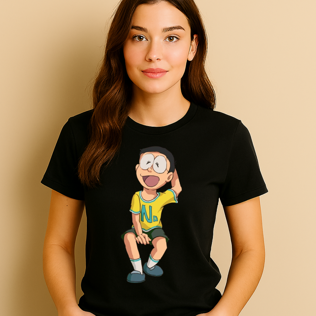 Printed Happy Nobita T-Shirt