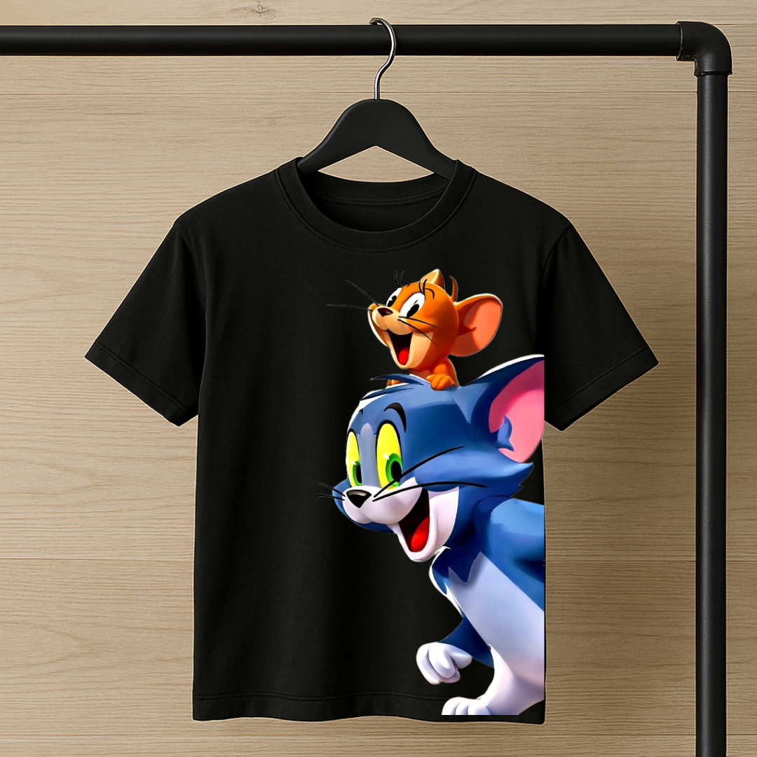 Oversized Tom & Jerry Printed T-Shirt