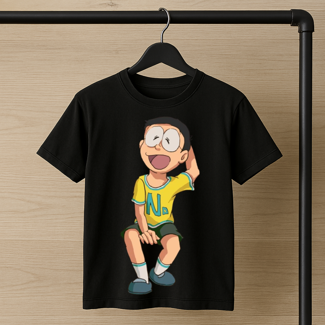 Printed Happy Nobita T-Shirt