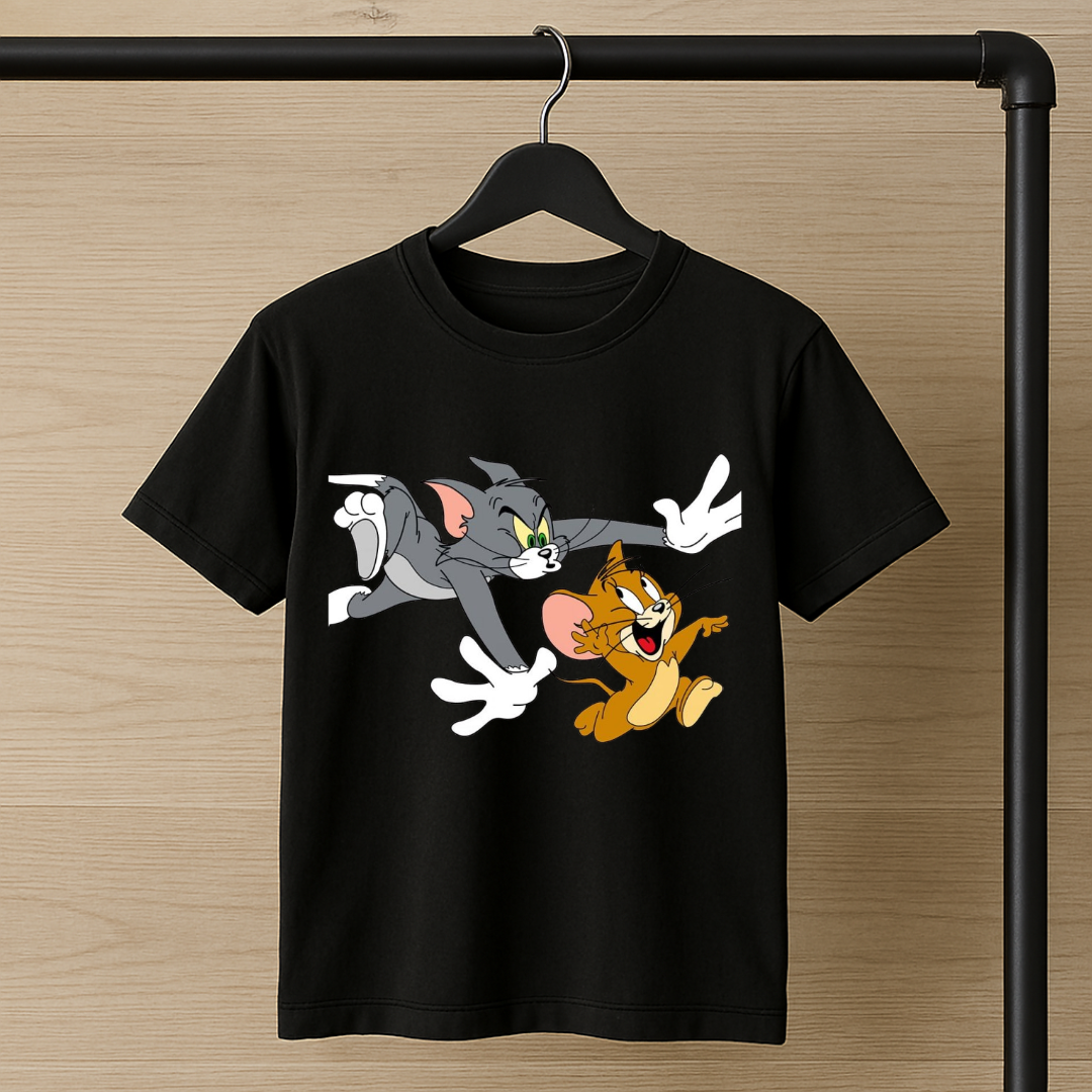 Tom and Jerry Chasing Printed T-Shirt