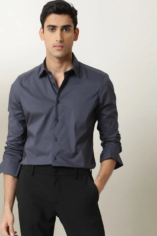 Men's greyish blue shirt