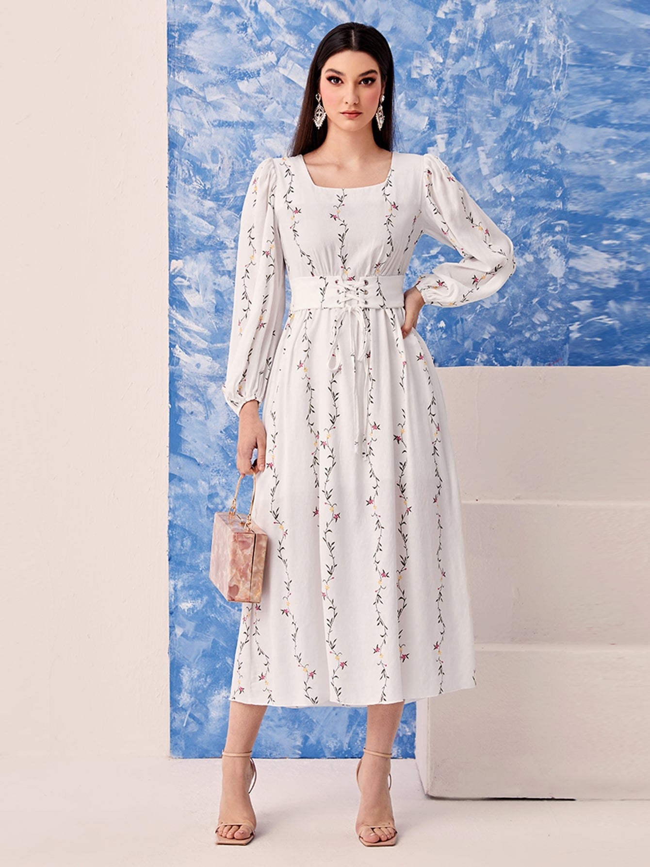 WesternStitch white printed tranding maxi dress WesternStitch