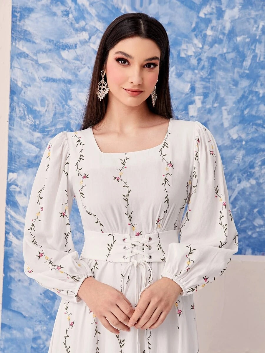 WesternStitch white printed tranding maxi dress WesternStitch