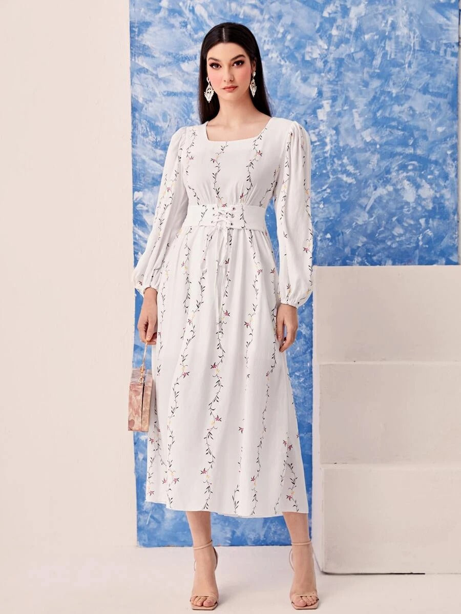 WesternStitch white printed tranding maxi dress WesternStitch