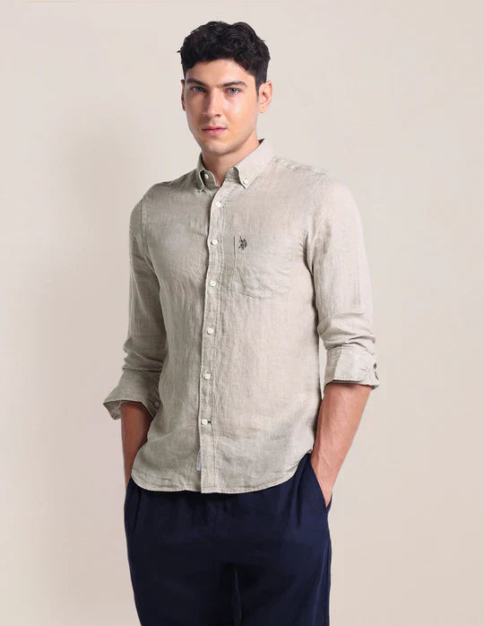 U.S. Polo Assn Solid Chest Pocket Shirt