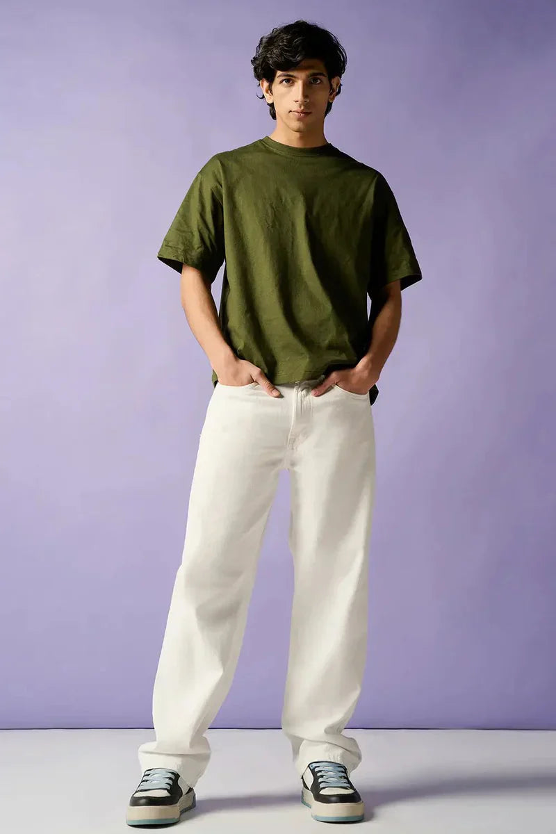 ivory edge straight fit jeans