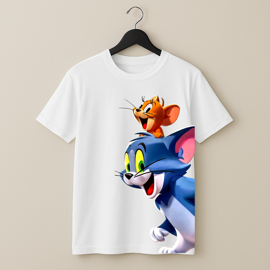 Oversized Tom & Jerry Printed T-Shirt