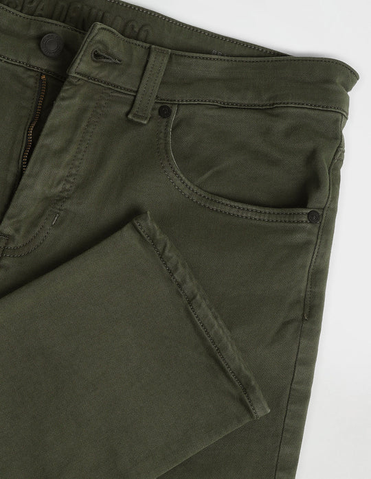 Slim Tapered Fit Green Jeans