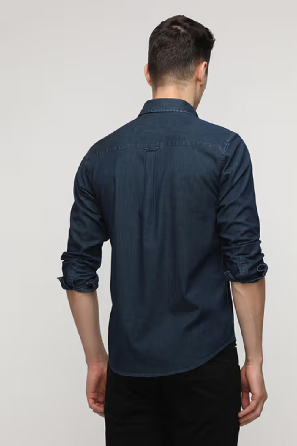 Denim Shirt with Patch Pocket