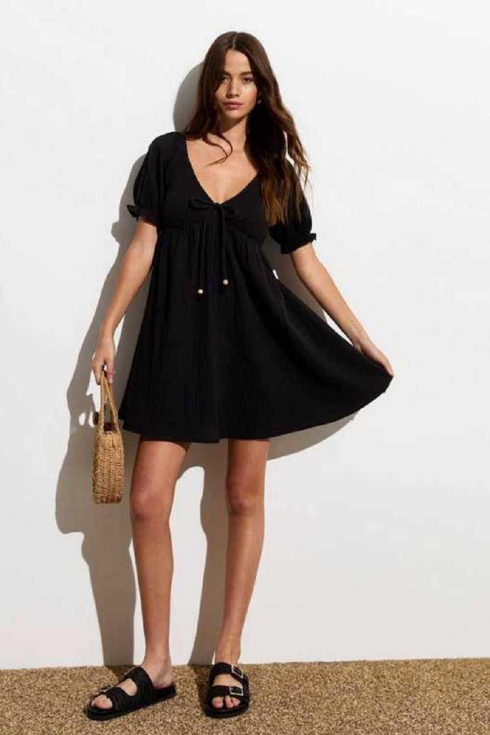 Solid V-Neck Jumpsuit