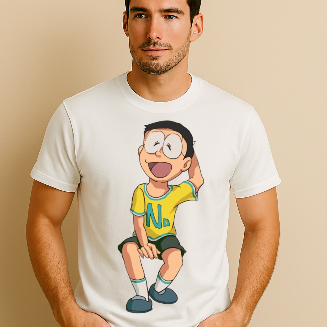 Printed Happy Nobita T-Shirt