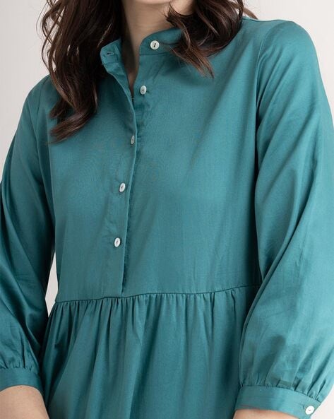 Solid A-line Dress