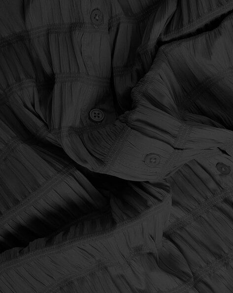 Women Oversized-Fit Shirt with Spread Collar