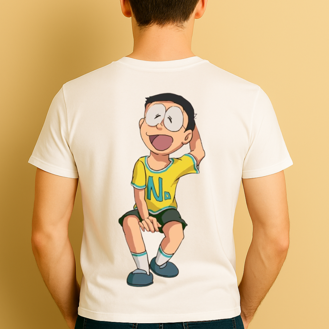 Printed Happy Nobita T-Shirt