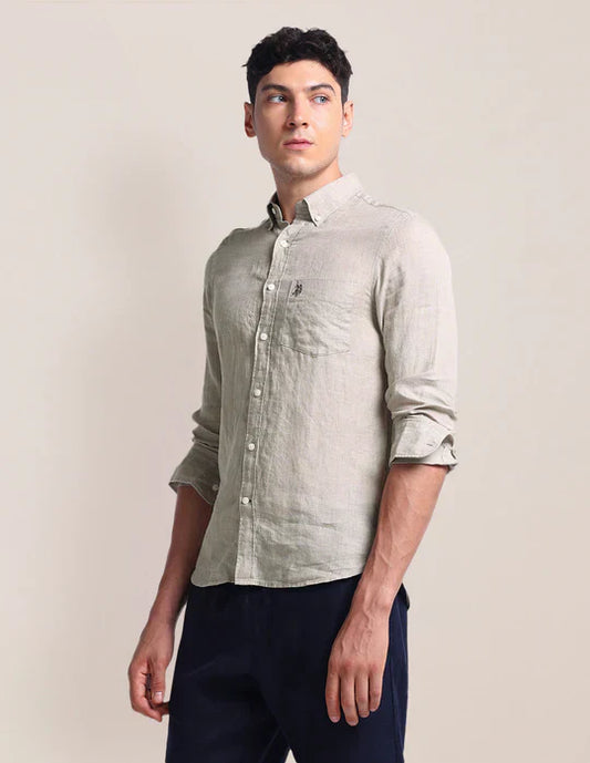 U.S. Polo Assn Solid Chest Pocket Shirt