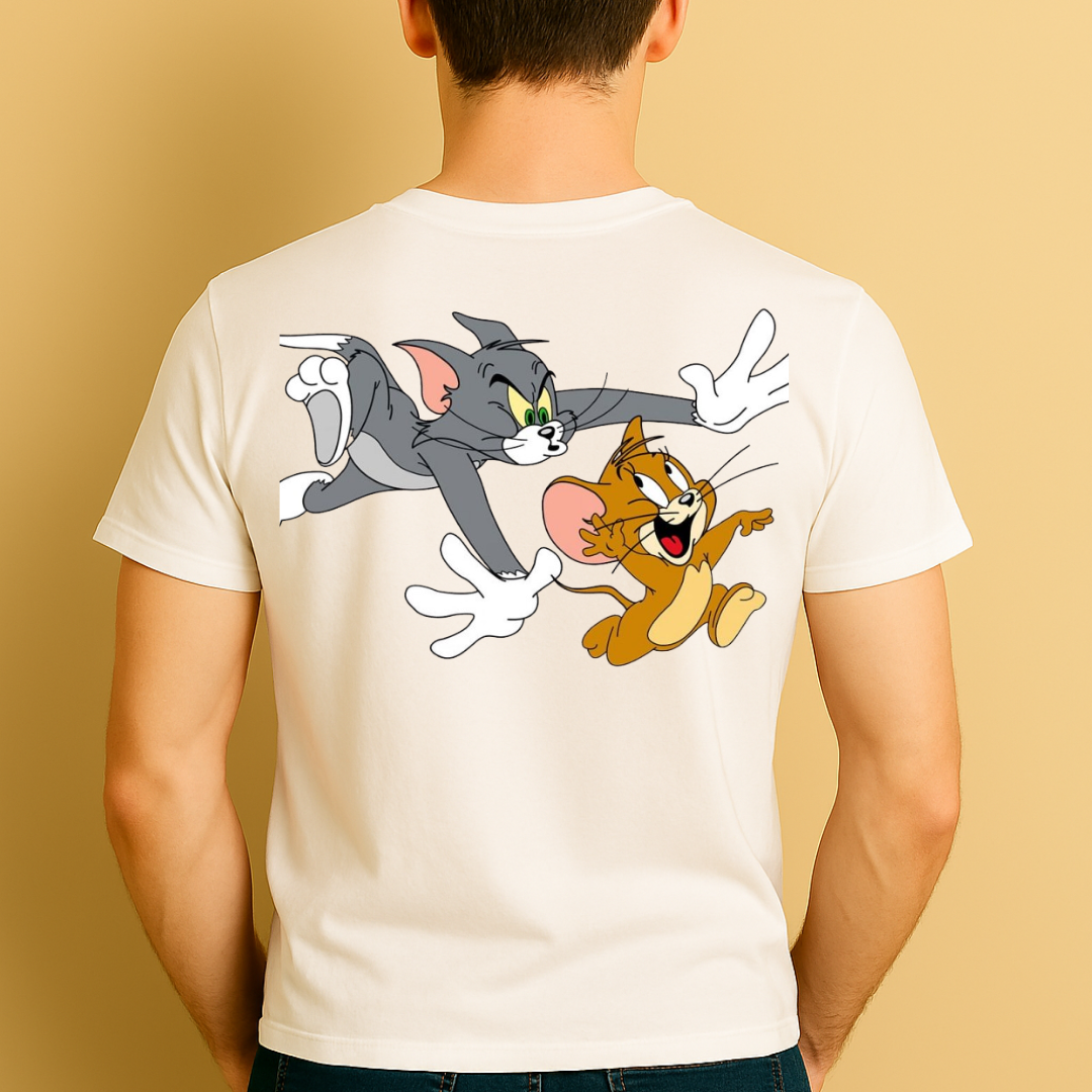 Tom and Jerry Chasing Printed T-Shirt