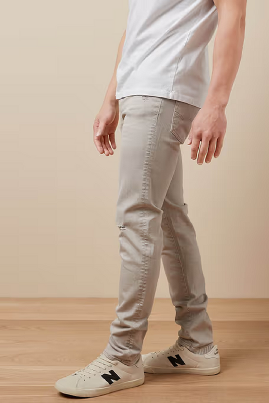 American Eagle Men Skinny Mid Rise Beige Jeans