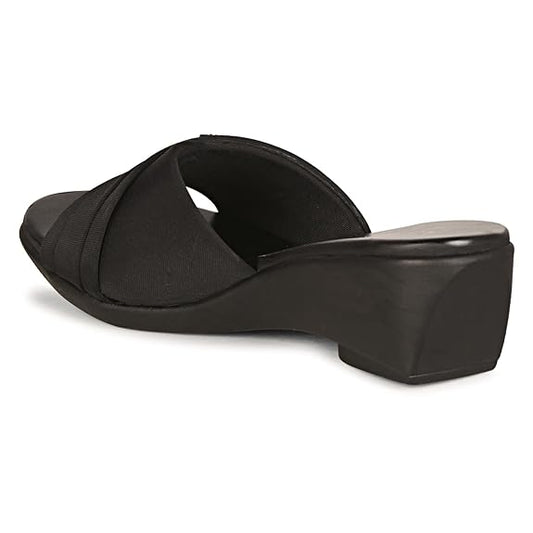 LUVFEET Women's Slip-On Wedges Heels Sandals