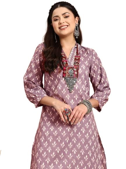 LookMark Women's Cotton Blend Printed Kurta Set