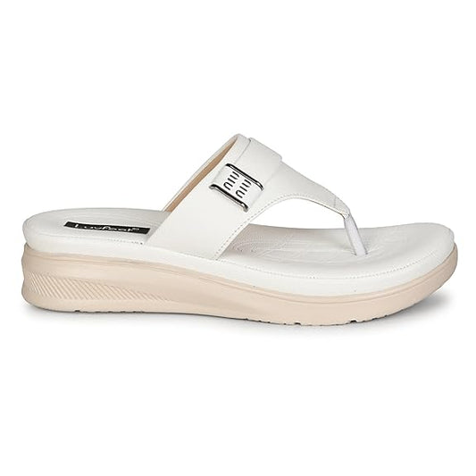 LUVFEET Women's Comfortable Memory Foam Thong Doctor Slippers/Fashionable Casual & Stylish| Lightweight & Breathable|Outdoor Synthetic Casual Chappals Sandals