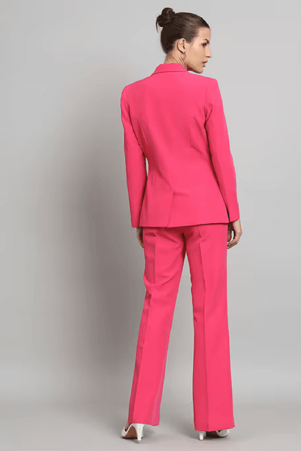 Women Single-Breasted Blazer with Welt Pockets