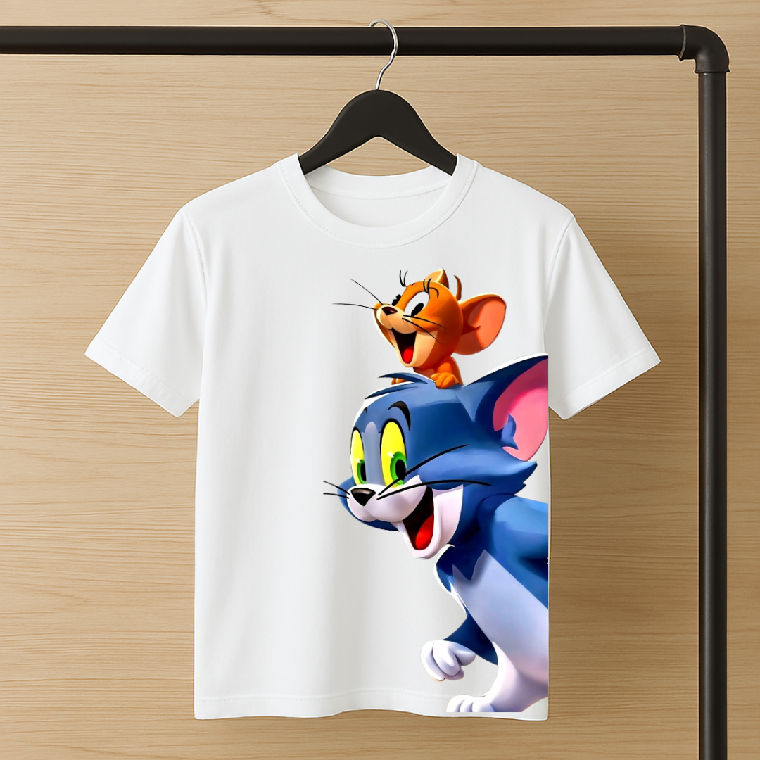 Oversized Tom & Jerry Printed T-Shirt