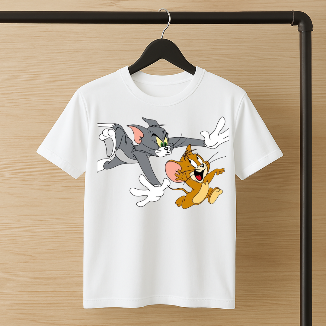 Tom and Jerry Chasing Printed T-Shirt