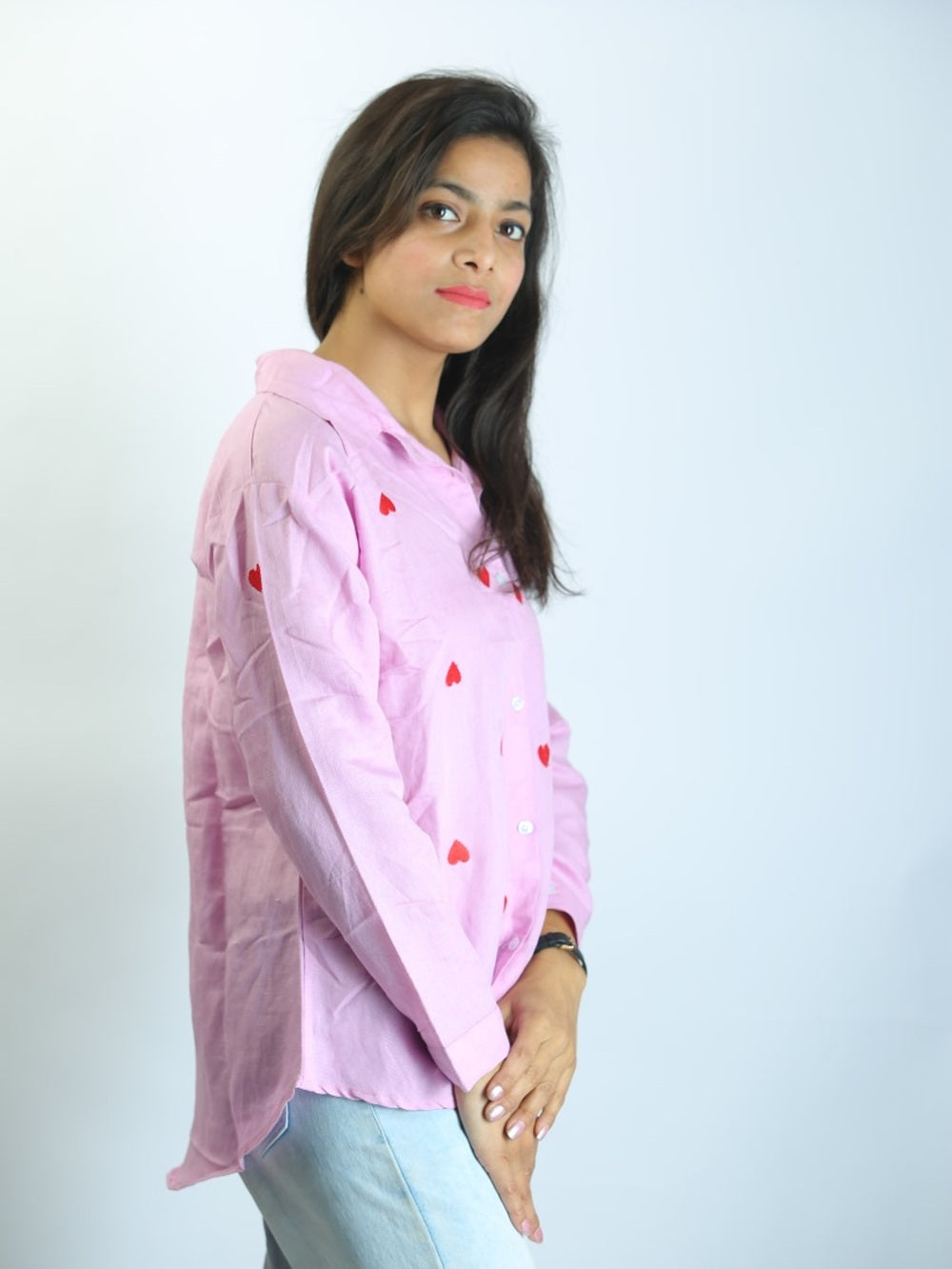 Baby pink heart shirt