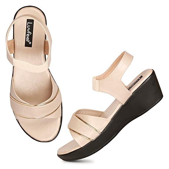LUVFEET Women's Wedge Heeled Sandals