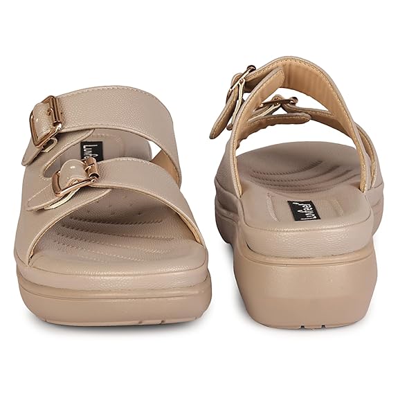 LUVFEET Women's Doctor Sandals,Stylish Wedges Sandals For Women,Sandals for women stylish,daily use Comfortable & Lightweight Sandal For Women