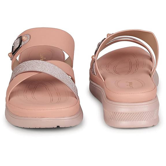 LUVFEET Women's Fashion Platform Slip-On Sandal – Comfortable, Lightweight, Slip-Resistant, Breathable – Ideal for Casual and Office Wear