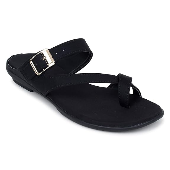 LUVFEET Women's Slip-On Casual Flat Sandals/Doctor Footwear/Stylish Footwear For Women/With Adjustable Straps Daily Use