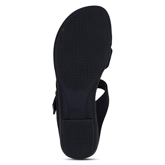 LUVFEET Women's Slip-On Casual Flat Sandals/Doctor Footwear/Stylish Footwear For Women/With Adjustable Straps Daily Use