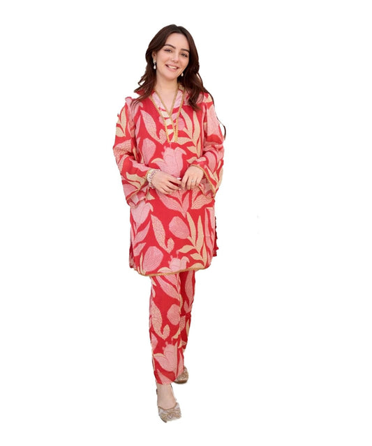 LookMark Women's Cotton Blend Floral Kurta & Pant - Suitable For Every Indian Occasion