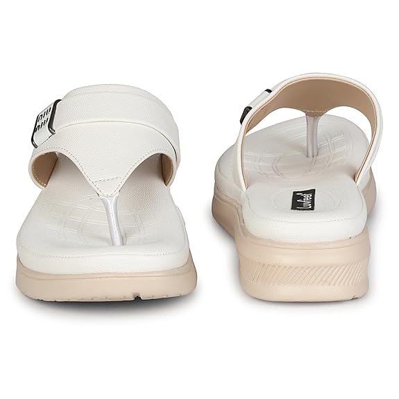 LUVFEET Women's Comfortable Memory Foam Thong Doctor Slippers/Fashionable Casual & Stylish| Lightweight & Breathable|Outdoor Synthetic Casual Chappals Sandals