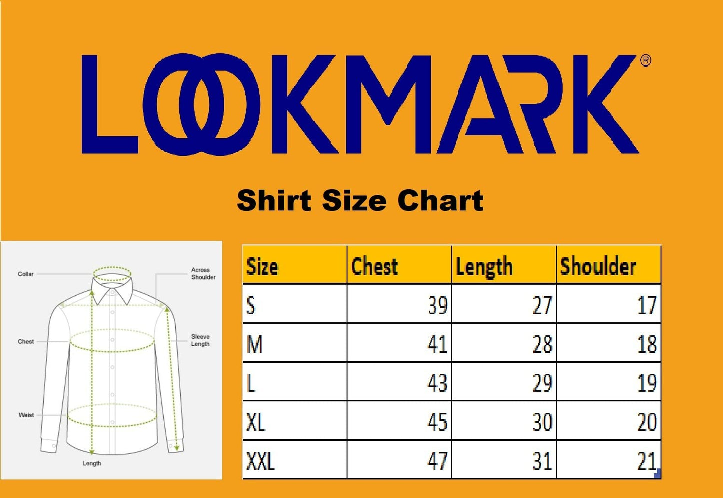 LookMark Men's Cotton Regular Fit Shirt
