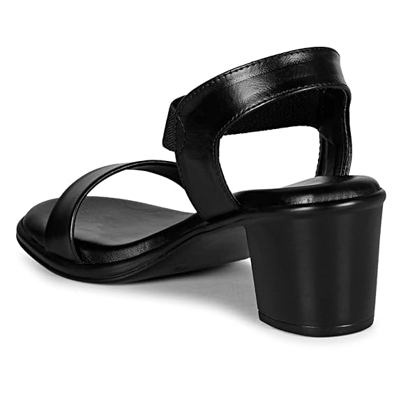 LUVFEET Women's Sequins Block Heels Fashion Sandals For Women & Girls
