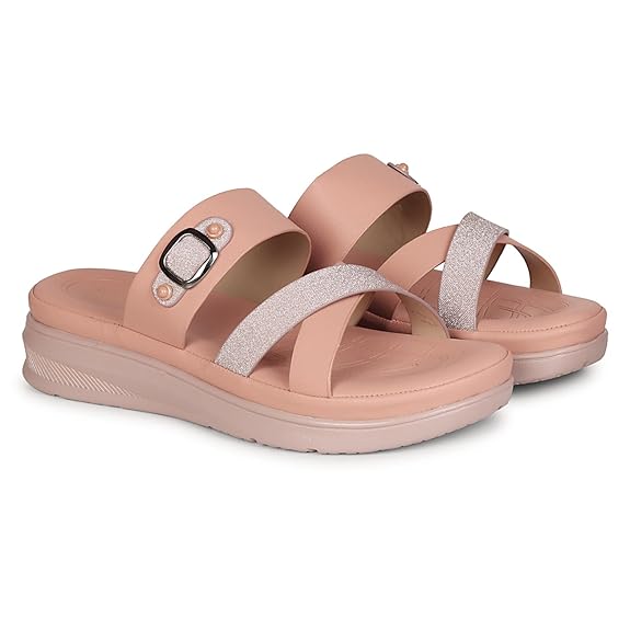 LUVFEET Women's Fashion Platform Slip-On Sandal – Comfortable, Lightweight, Slip-Resistant, Breathable – Ideal for Casual and Office Wear