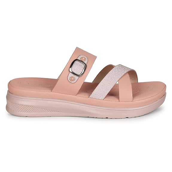 LUVFEET Women's Fashion Platform Slip-On Sandal – Comfortable, Lightweight, Slip-Resistant, Breathable – Ideal for Casual and Office Wear