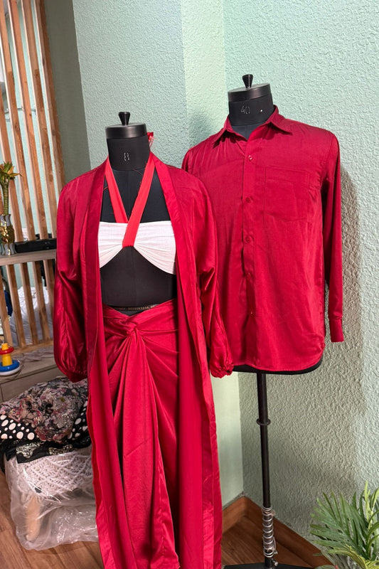 Wine Color Couple Set