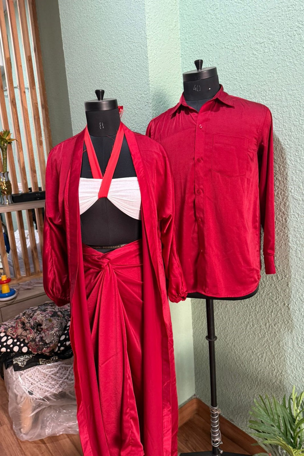 Wine Color Couple Set