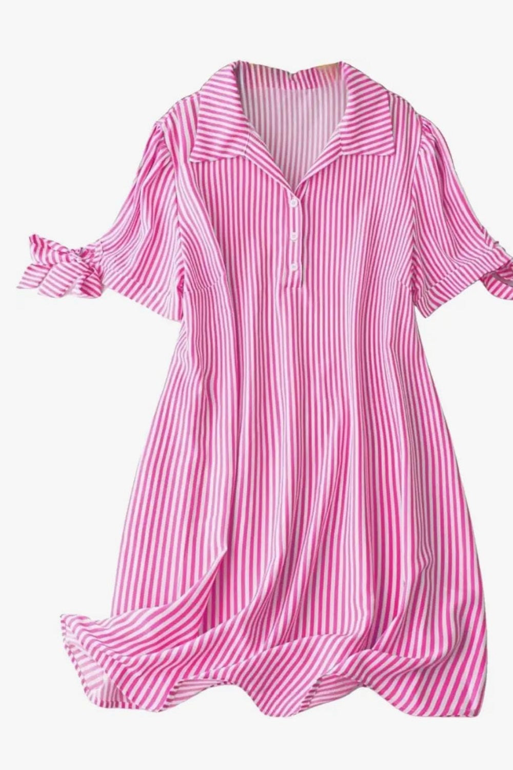 Women Striped Shirt Dress