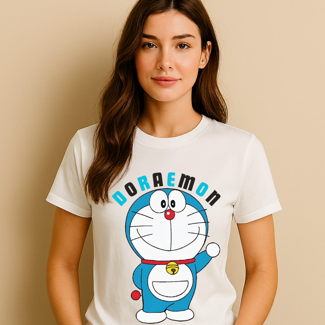 Printed Doraemon T-Shirt