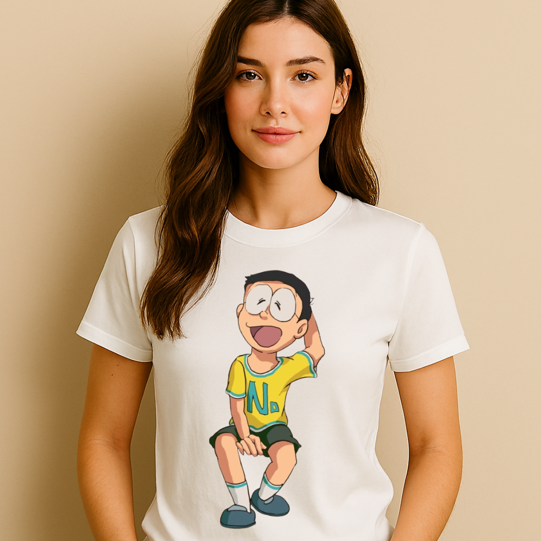 Printed Happy Nobita T-Shirt