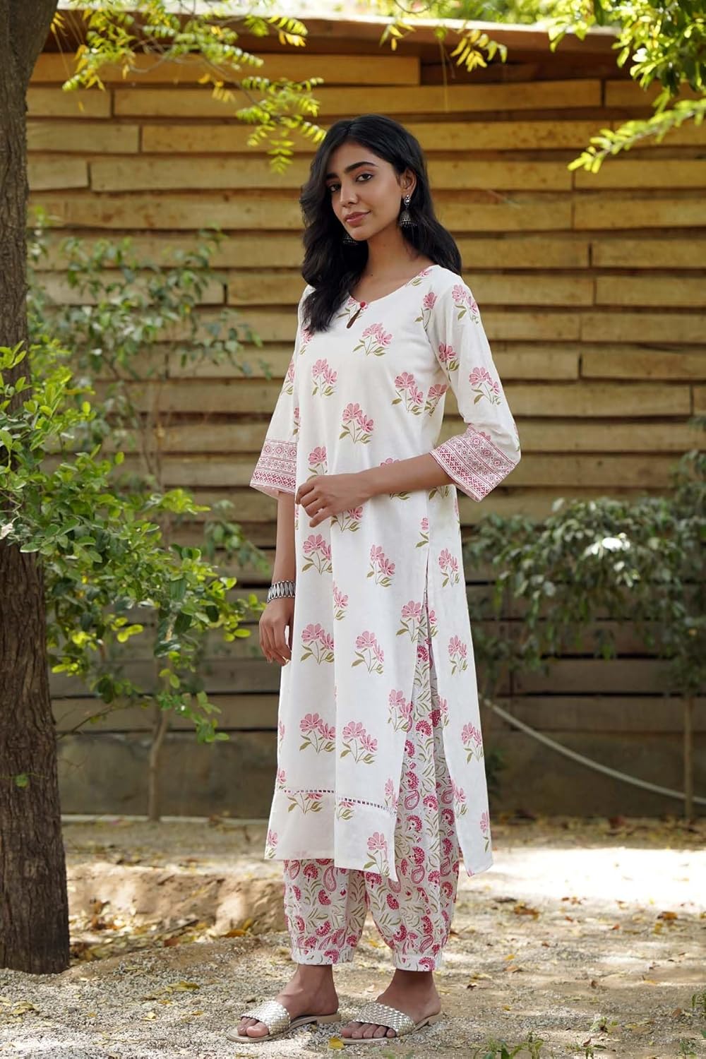 LookMark Women's Printed Cotton Blend Straight Kurta and Pant Set | Kurta Set for Women | Women Kurta | Women Kurta Sets Kurtis | Women Kurta Pant Set