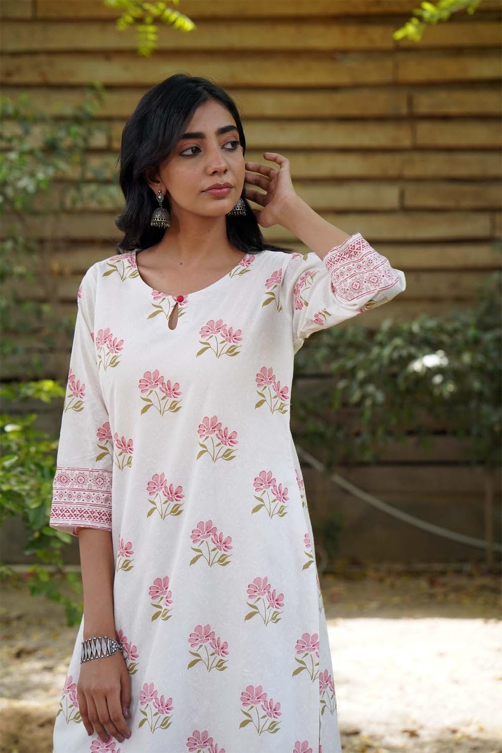LookMark Women's Printed Cotton Blend Straight Kurta and Pant Set | Kurta Set for Women | Women Kurta | Women Kurta Sets Kurtis | Women Kurta Pant Set