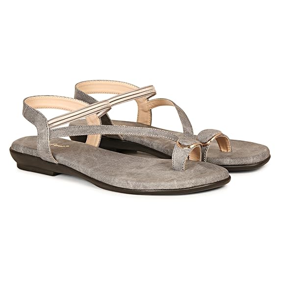 LUVFEET Flats Sandal Comfort Wear for Women's & Girl's I Ladies Stylish Comfortable Flat Sandals Back Strap for Casual & Office Wear