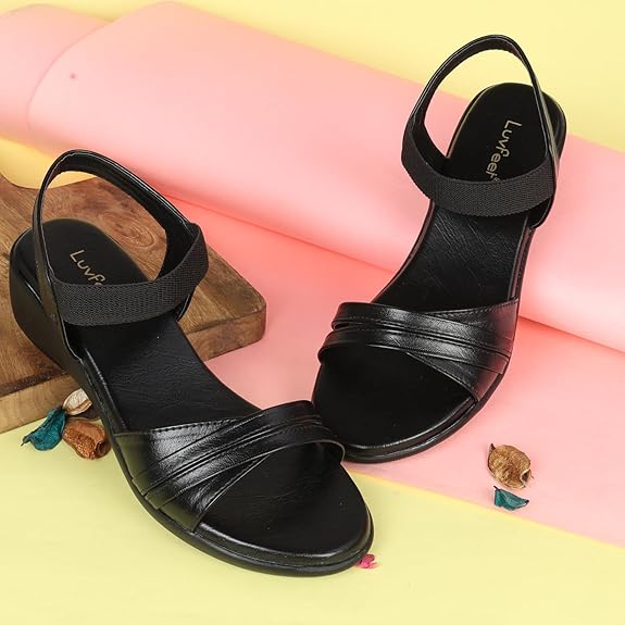 LUVFEET Luvfeer Comfortable Casual Wedge Heel Sandals For Women| Stylish Footwear For Daily Use| Lightweight Footwear (2 Inches heel)